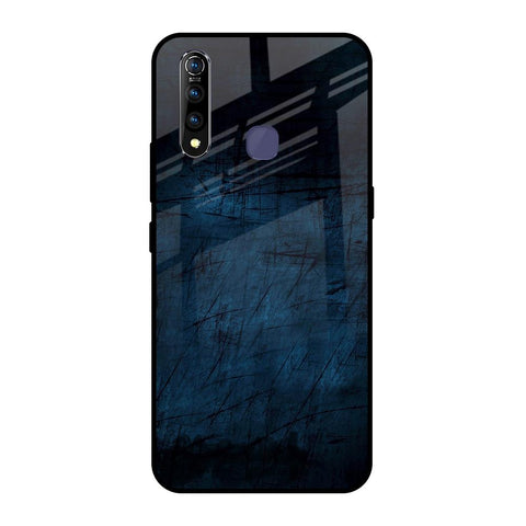 Dark Blue Grunge Vivo Z1 Pro Glass Back Cover Online