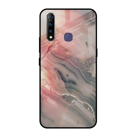 Pink And Grey Marble Vivo Z1 Pro Glass Back Cover Online