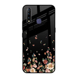 Floating Floral Print Vivo Z1 Pro Glass Back Cover Online