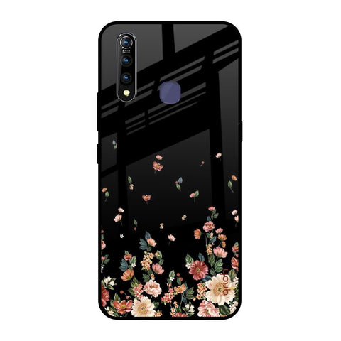 Floating Floral Print Vivo Z1 Pro Glass Back Cover Online