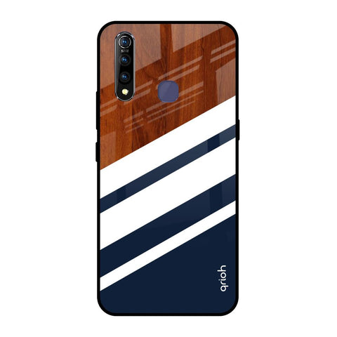 Bold Stripes Vivo Z1 Pro Glass Back Cover Online