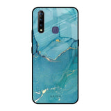 Blue Golden Glitter Vivo Z1 Pro Glass Back Cover Online