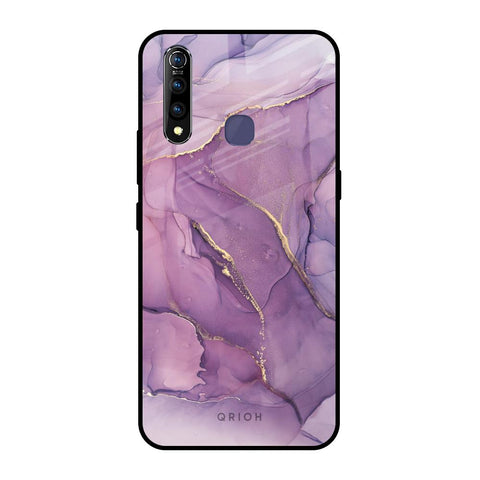 Purple Gold Marble Vivo Z1 Pro Glass Back Cover Online
