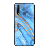 Vibrant Blue Marble Vivo Z1 Pro Glass Back Cover Online