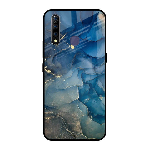 Blue Cool Marble Vivo Z1 Pro Glass Back Cover Online