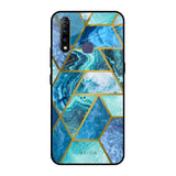 Turquoise Geometrical Marble Vivo Z1 Pro Glass Back Cover Online