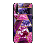 Electroplated Geometric Marble Vivo Z1 Pro Glass Back Cover Online