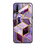 Purple Rhombus Marble Vivo Z1 Pro Glass Back Cover Online