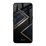 Sleek Golden & Navy Vivo Z1 Pro Glass Back Cover Online