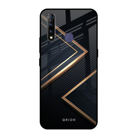 Sleek Golden & Navy Vivo Z1 Pro Glass Back Cover Online