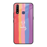 Lucky Abstract Vivo Z1 Pro Glass Back Cover Online