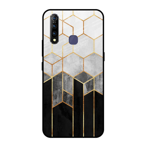 Tricolor Pattern Vivo Z1 Pro Glass Back Cover Online