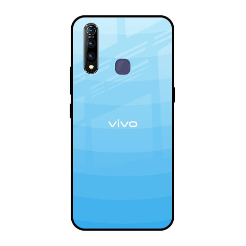 Wavy Blue Pattern Vivo Z1 Pro Glass Back Cover Online