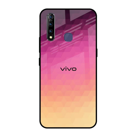 Geometric Pink Diamond Vivo Z1 Pro Glass Back Cover Online