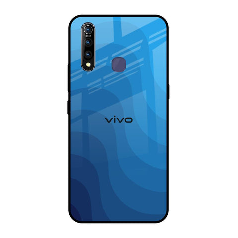Blue Wave Abstract Vivo Z1 Pro Glass Back Cover Online