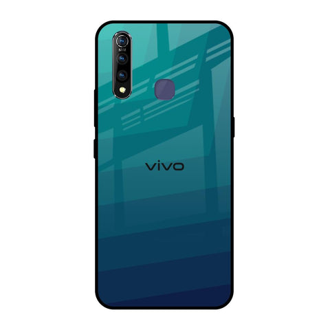 Green Triangle Pattern Vivo Z1 Pro Glass Back Cover Online