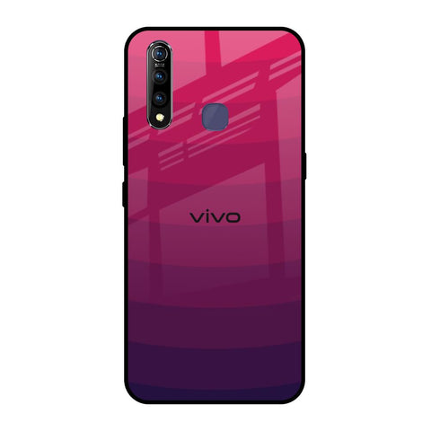 Wavy Pink Pattern Vivo Z1 Pro Glass Back Cover Online