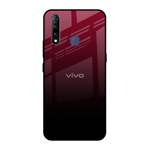 Wine Red Vivo Z1 Pro Glass Back Cover Online