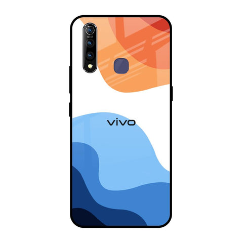 Wavy Color Pattern Vivo Z1 Pro Glass Back Cover Online