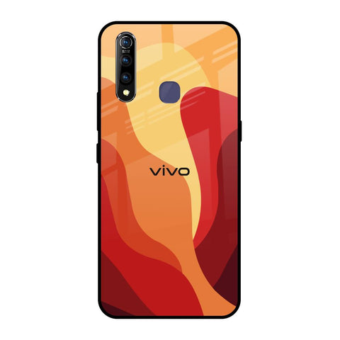 Magma Color Pattern Vivo Z1 Pro Glass Back Cover Online