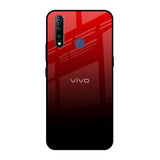 Maroon Faded Vivo Z1 Pro Glass Back Cover Online