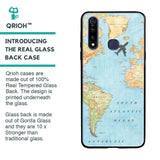 Travel Map Glass Case for Vivo Z1 Pro