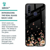 Floating Floral Print Glass Case for Vivo Z1 Pro