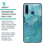 Blue Golden Glitter Glass Case for Vivo Z1 Pro
