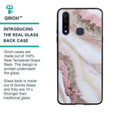 Pink & Gold Gllitter Marble Glass Case for Vivo Z1 Pro