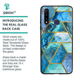 Turquoise Geometrical Marble Glass Case for Vivo Z1 Pro