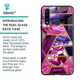Electroplated Geometric Marble Glass Case for Vivo Z1 Pro