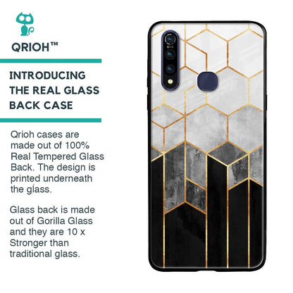Tricolor Pattern Glass Case for Vivo Z1 Pro
