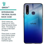 Blue Rhombus Pattern Glass Case for Vivo Z1 Pro