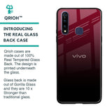Wine Red Glass Case For Vivo Z1 Pro
