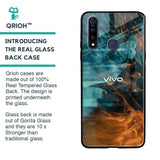 Golden Splash Glass Case for Vivo Z1 Pro