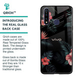 Tropical Art Flower Glass Case for Vivo Z1 Pro