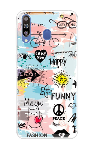Happy Doodle Samsung Galaxy A60 Back Cover