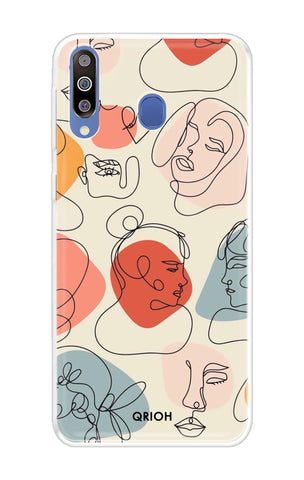 Abstract Faces Samsung Galaxy A60 Back Cover
