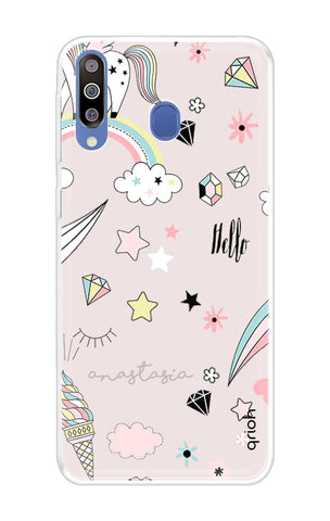 Unicorn Doodle Samsung Galaxy A60 Back Cover