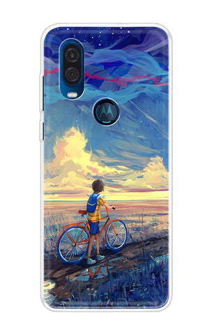 Riding Bicycle to Dreamland Motorola One Vision Back Cover
