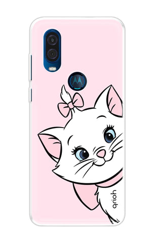 Cute Kitty Motorola One Vision Back Cover