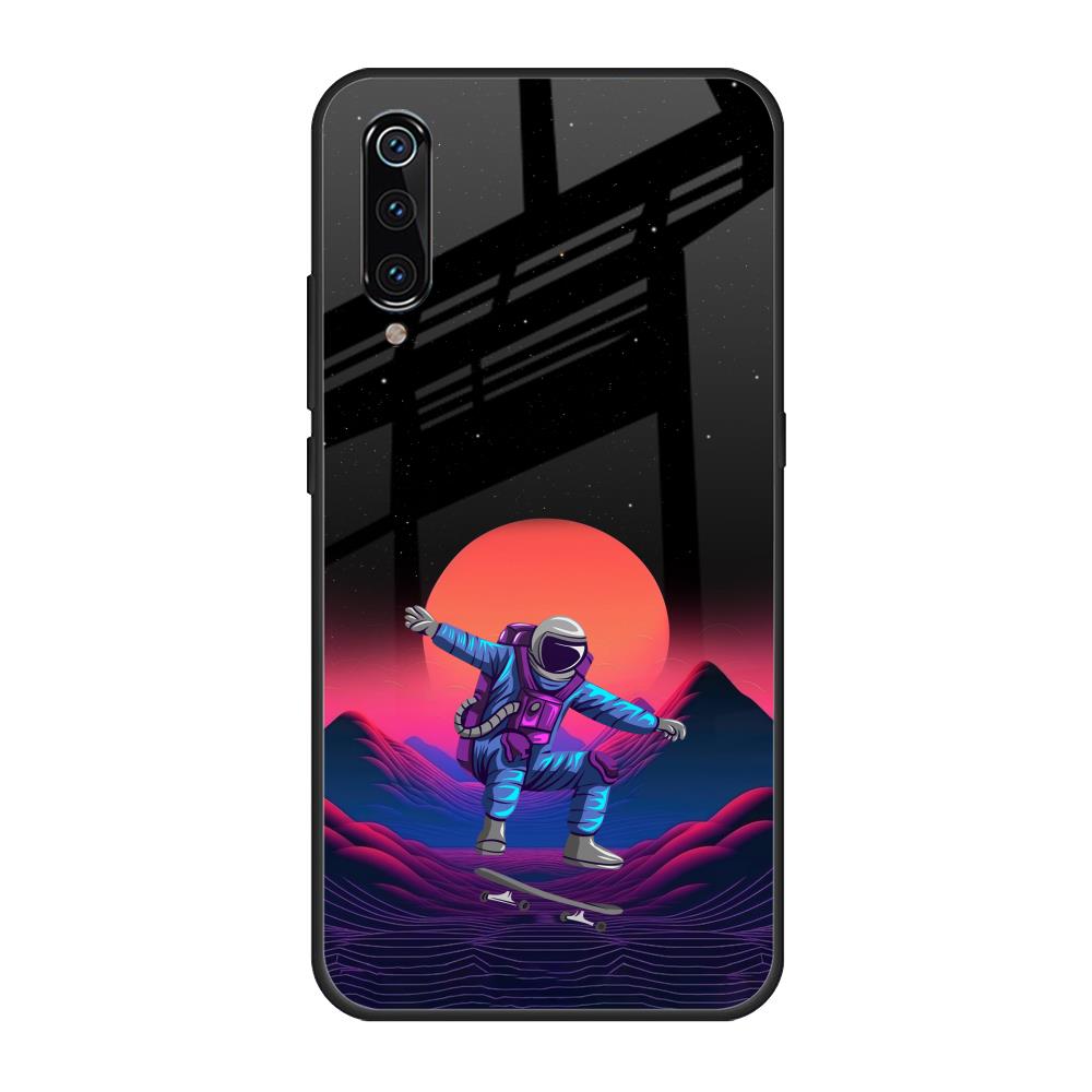 Retro Astronaut Xiaomi Mi A3 Glass Back Cover Online