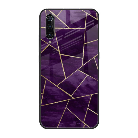 Geometric Purple Xiaomi Mi A3 Glass Back Cover Online