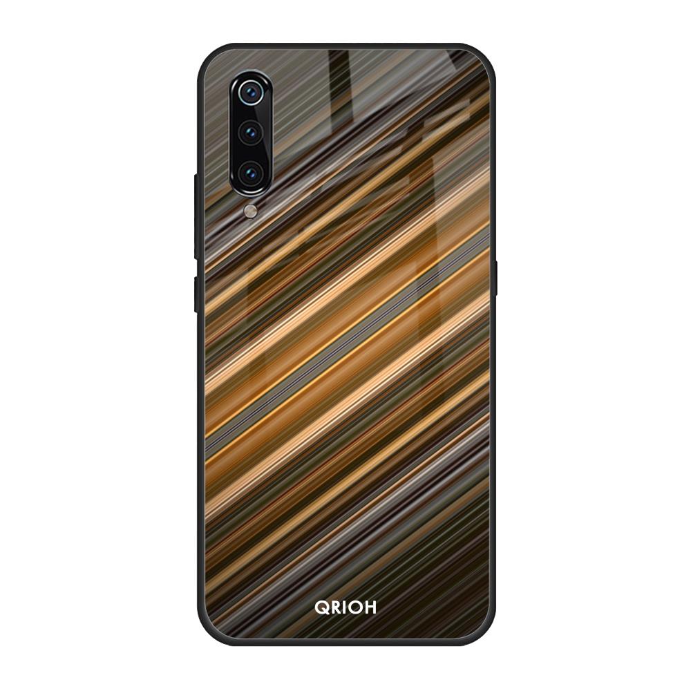 Diagonal Slash Pattern Xiaomi Mi A3 Glass Back Cover Online