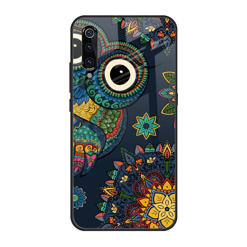 Owl Art Xiaomi Mi A3 Glass Back Cover Online