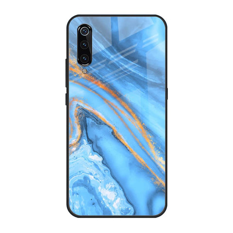 Vibrant Blue Marble Xiaomi Mi A3 Glass Back Cover Online