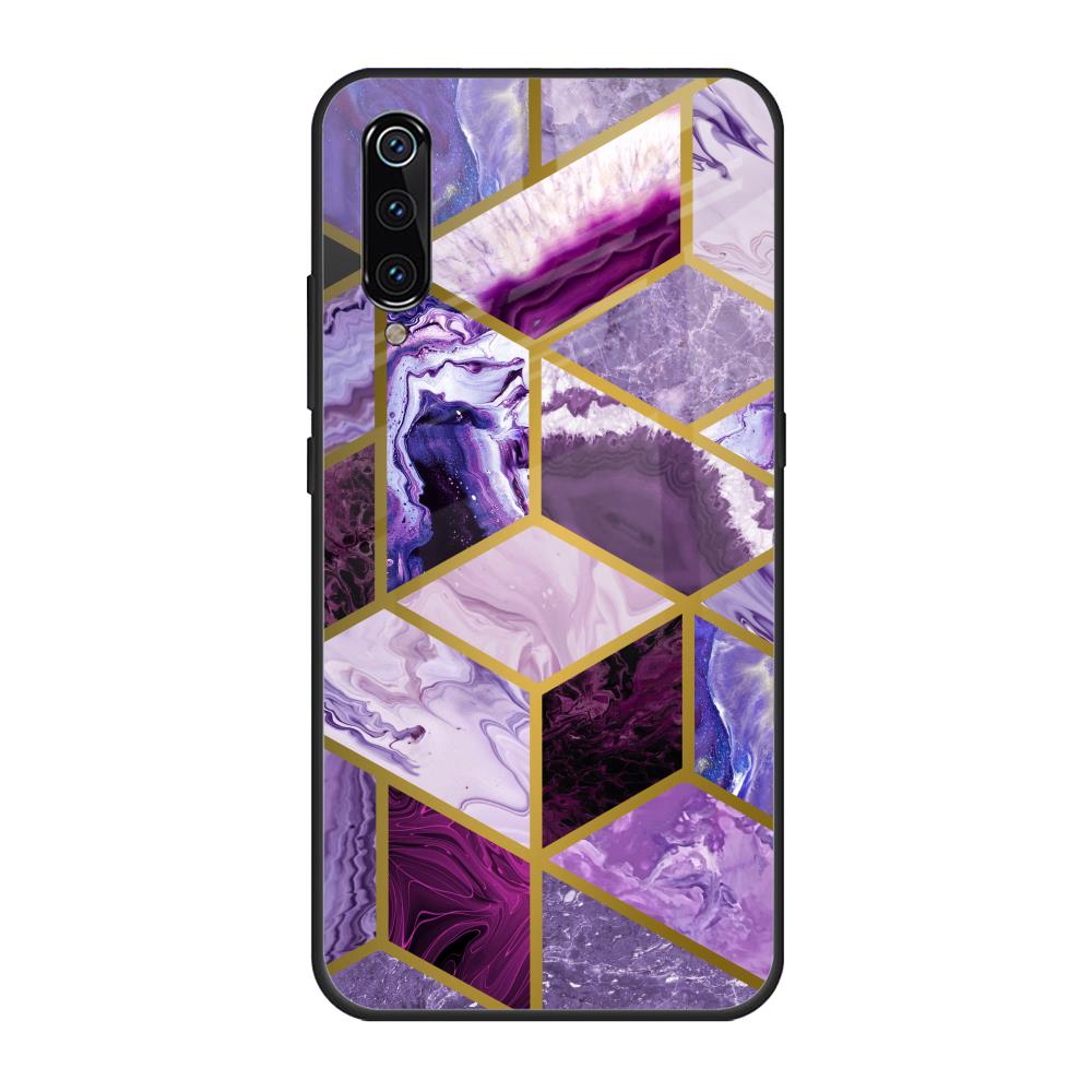 Purple Rhombus Marble Xiaomi Mi A3 Glass Back Cover Online