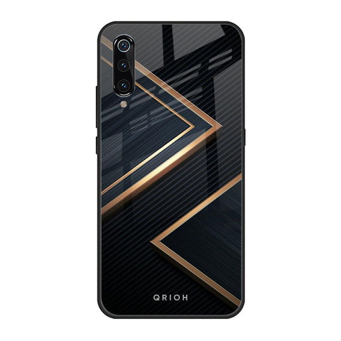 Sleek Golden & Navy Xiaomi Mi A3 Glass Back Cover Online