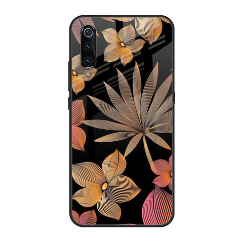 Lines Pattern Flowers Xiaomi Mi A3 Glass Back Cover Online