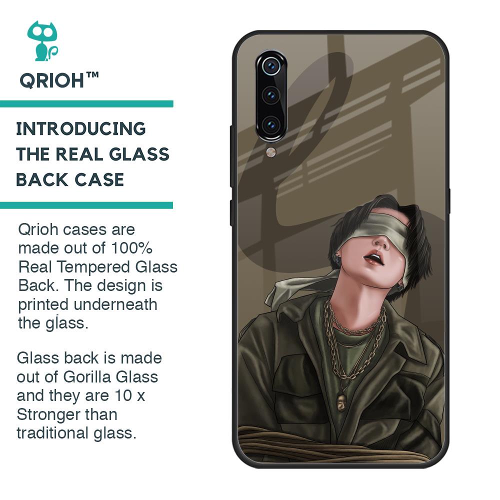 Blind Fold Glass Case for Xiaomi Mi A3